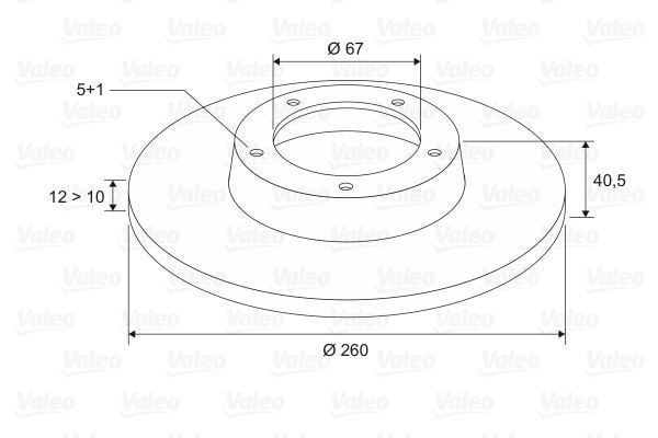 Valeo 186562 Fren Diski Ön Mercedes W168 1997-2004 Düz 260Mm