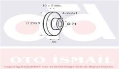Valeo 186579 Fren Diski Arka 406 1995 Sonrası Düz 290Mm