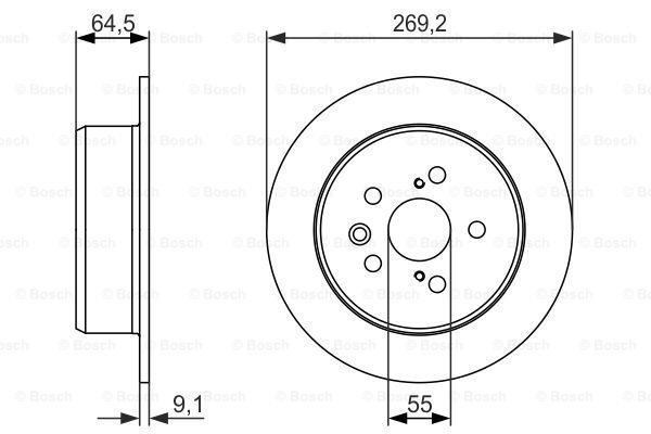 Bosch 986479336 Fren Diski Arka Carına E [T19 Carı