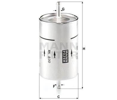 Mann Wk830 Benzin Filtresi R9 R11 R19 R21 Clıo I Laguna Safrane /