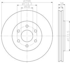 Bosch 986479356 Fren Diski Ön Navara  2014 Sonrası Np300 2008 Sonrası Pathfınder 05-