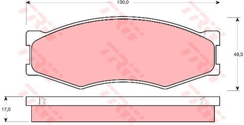 Trw Gdb318 Fren Balatası Ön Pıck-Up D21 90-97 Pıck-Up D22 98-02
