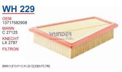 WUNDER WH229 HAVA FİLTRESİ - BMW 5 [F10-F11] X1 - Z4 ÜÇGEN FİLTRE