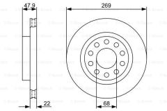 Bosch 986479366 Fren Diski Arka A6 1997-2005 Allroad 2002-2005