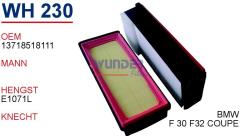 WUNDER WH230 HAVA FİLTRESİ - BMW F SERİE - GRAND COUPE - X3-X4-X5