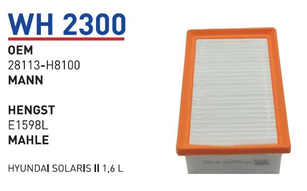 WUNDER WH2300 HAVA FİLTRESİ - KIA RİO 1,4 L