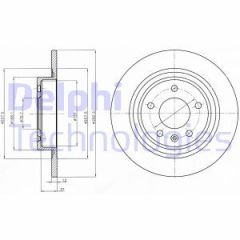 Delphi Bg4279 Fren Diski Arka Astra J Zafıra / Cruze  Adet 16*