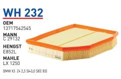 WUNDER WH232 HAVA FİLTRESİ - BMW X3 2.5 Sİ-3.0 Sİ(E 83)