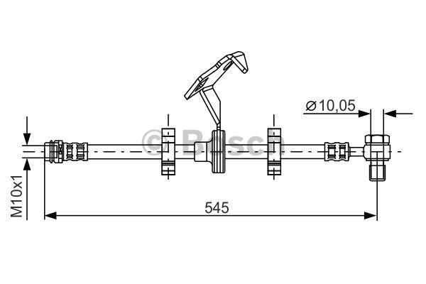 Bosch 1987481078 Fren Hortumu Sağ; Ön 545.00 Mm