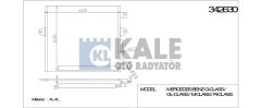 Kale 342630 Klima Radyatörü Mercedes W164 Gl320 2006 Sonrası Ml320 2005 Sonrası W25