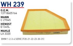 WUNDER WH239 HAVA FİLTRESİ - BMW 1-2-3-4 SERİE (F20-21-22-23-30-3