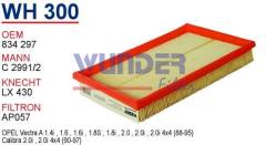WUNDER WH300 HAVA FİLTRESİ - OPEL VECTRA A - CALiBRA 2.0 i A -95