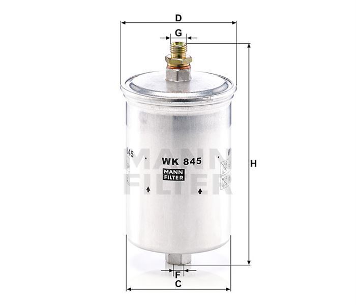 Mann Wk845 Yakıt Filtresi Mercedes W124 W126 W140 85-95