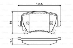 Bosch 986495453 Fren Balatası Arka Vw : Jetta 2.0 Tdı 10-