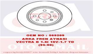 Trw Df2772 Fren Diski Arka Vectra B 1995 Sonrası  Düz 270Mm 4 Bıjon