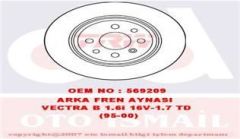 Trw Df2772 Fren Diski Arka Vectra B 1995 Sonrası  Düz 270Mm 4 Bıjon