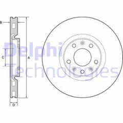 Delphi Bg4457 Fren Diski Ön Rcz  2010 Sonrası Havalı 302Mm