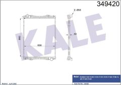 Kale 349420 Radyatör Scania N270 860×688×40