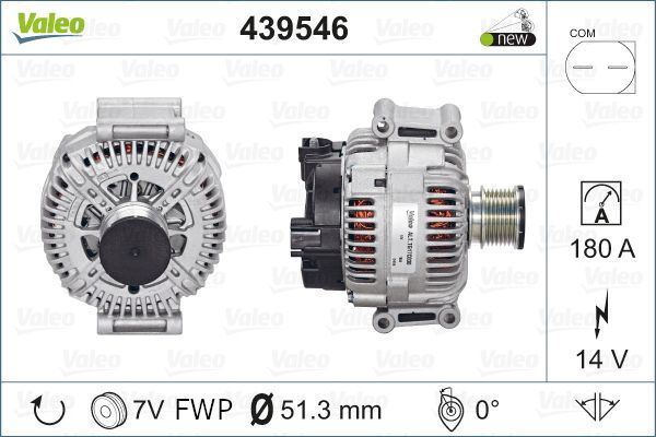 Valeo 439546 Alternatör 12V 180A Mercedes A Class B Class E Class
