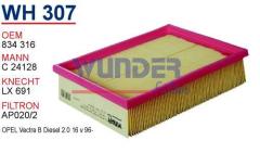WUNDER WH307 HAVA FİLTRESİ - OPEL VECTRA BDiESEL 2.0 16v 96-