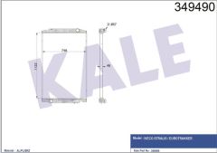 Kale 349490 Radyatör Al/Brz Iveco Stralıs-Eurotrakker Çerçevesiz