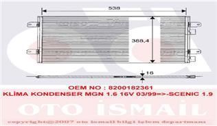 VALEO 817701 KLIMA RADYATÖRÜ MEGANE I 95- SCENIC I 99- / LOGAN I