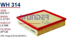 WUNDER WH314 HAVA FİLTRESİ - OPEL OMEGA-B 2,0 TDI -2,2DTI