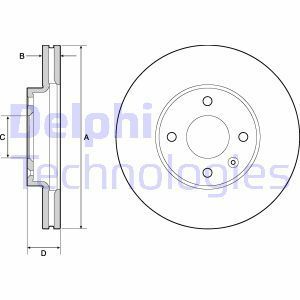 Delphi Bg4671C Fren Diski Tk Boyalı Chevrolet Aveo T300 256Mm 03/