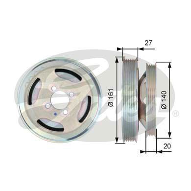 Gates Tvd1075 Krank Kasnağı Albea Linea Doblo Fiorino / Astra H
