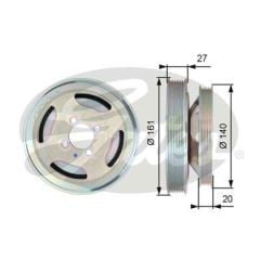 Gates Tvd1075 Krank Kasnağı Albea Linea Doblo Fiorino / Astra H