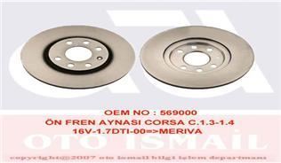 Valeo 186759 Fren Diski Ön Combo 2000 Sonrası Merıva A 2003 Sonrası Tıgra B 2004 Sonrası Hav