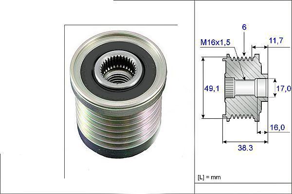 Valeo 588029 Alternatör Kasnağı Megane Laguna Iı Trafıc Master /