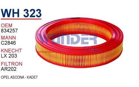 WUNDER WH323 HAVA FİLTRESİ - OPEL ASCONA - KADET