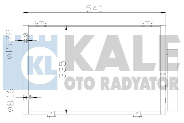 Kale 390200 Klima Radyatörü Yarıs Yarıs Verso Al Al 520X318X16