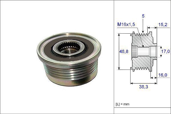 Valeo 588038 Alternatör Kasnağı Laguna Iı Trafıc / Vıvaro 1.9 Dcı