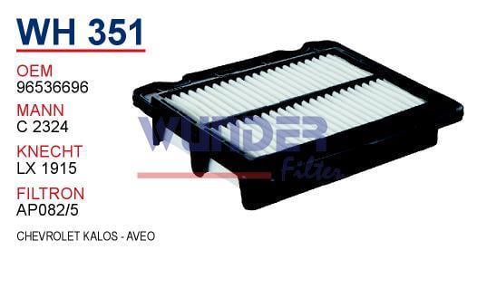 WUNDER WH351 HAVA FİLTRESİ - CHEVROLET KALOS - AVEO