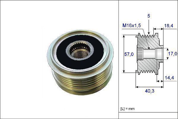 Valeo 588043 Alternatör Kasnağı Accent Era 07-11 Accent Era Accen