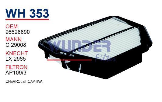 WUNDER WH353 HAVA FİLTRESİ - CHEVROLET CAPTiVA