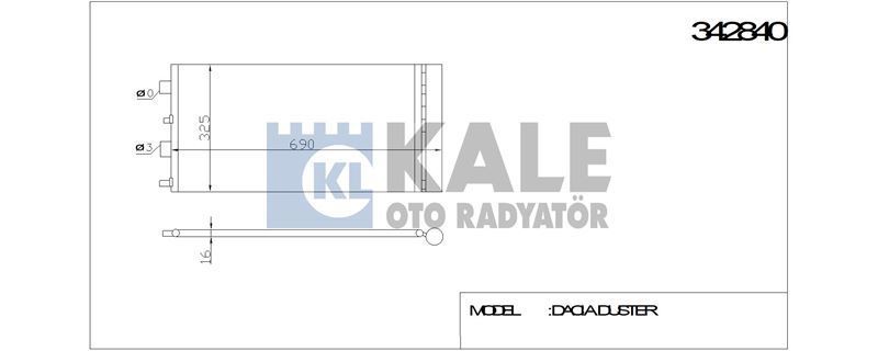 Kale 342840 Klima Radyatörü Duster 10-13 1.5 Dcı