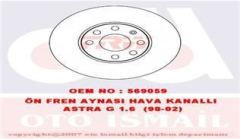 Trw Df4042 Fren Diski Ön Astra G 1998 Sonrası Havalı 256Mm