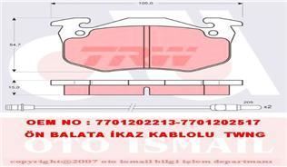 Trw Gdb328 Fren Balatası Ön Fişli Twıngo 93-