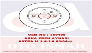 Trw Df4050 Fren Diski Arka Astra G 1998 Sonrası Astra F Classıc 1999 Sonrası Astra
