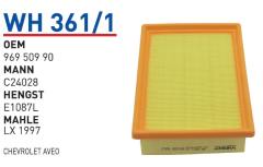 WUNDER WH361/1 HAVA  FİLTRESİ - CHEVROLET AVEO