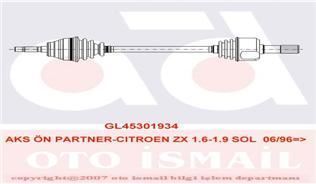 Gkn 301934 Aks Sol Partner / Berlıngo 1.9D
