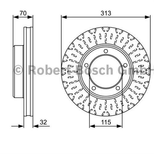 Bosch 986479567 Fren Diski Ön Land Cruıser 98-10 Havalı 313Mm