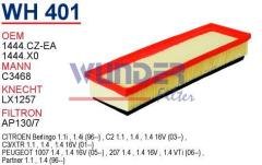 WUNDER WH401 HAVA FİLTRESİ - PEUGEOT 1007 - 207 1.1 - 1.4