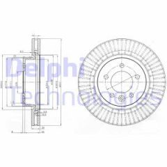 Delphi Bg9006C Fren Diski Teklı Paket Ön Boyalı Land Rover Dıscov