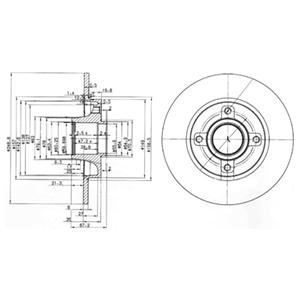 Delphi Bg9021Rs Fren Diski Arka 307 2000 Sonrası / C4 2004 Sonrası Rulmanlı Düz 249