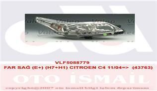 Valeo 43763 Far Sağ C4 2004 Sonrası Elektrikli H7+H1