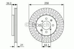 Bosch 986479594 Fren Diski Ön Cıty 09-12 Jazz 09-12 Havalı 258Mm